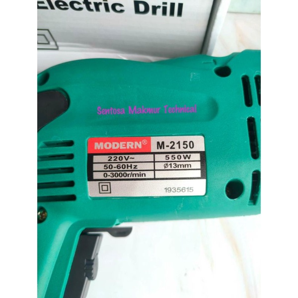 MODERN M 2150 13 MM Bor Listrik Tangan Tembok Beton Impact Drill 13mm M2150