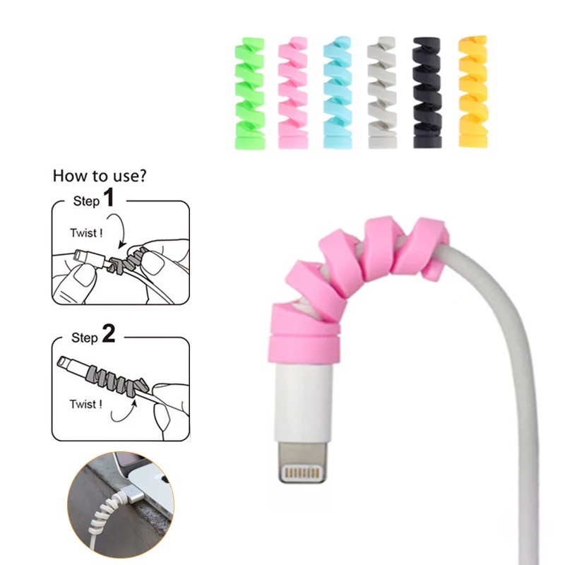 XOQ - Pelindung Ujung Kabel Spiral / Cable Protector / Pelindung Kabel Murah