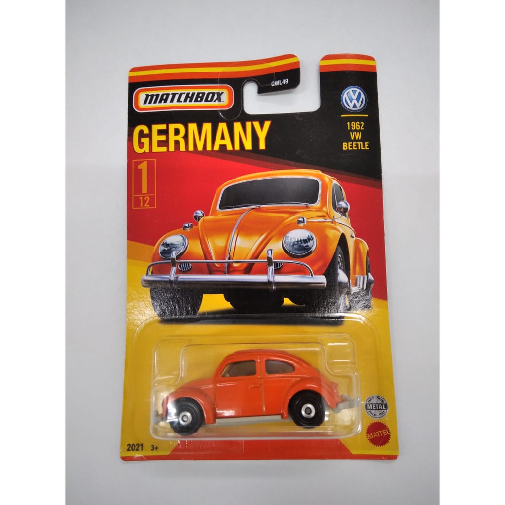 Diecast Matchbox MBX Germany 1962 VW BEETLE Volkswagen Orange Mobil