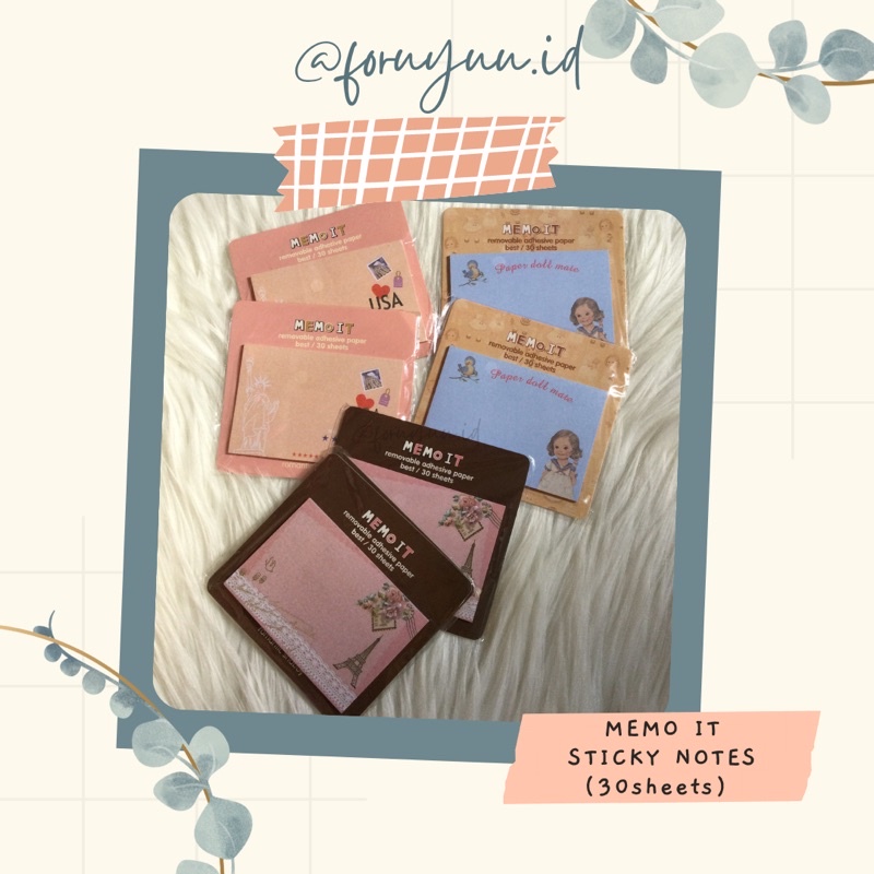 

《 FORUYUU.ID / STATIONARY 》 STICKY NOTES MEMO KARAKTER MEMO IT POST IT
