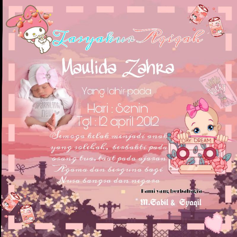

Sticker Aqiqah atau label syukuran