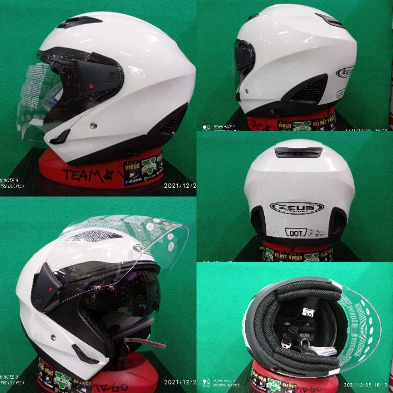 Jual Helm Zeus Zs Putih Polos Zeus Helm Zs Solid White Dobel