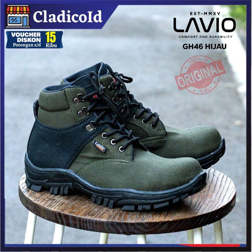 SEPATU BOOT PRIA SAFETY UJUNG BESI OUTDOOR KERJA LAPANGAN PROYEK MENDAKI GUNUNG TRAVELING LAVIO GH46 SEFTY SHOES SAFTY UJUNG BESI