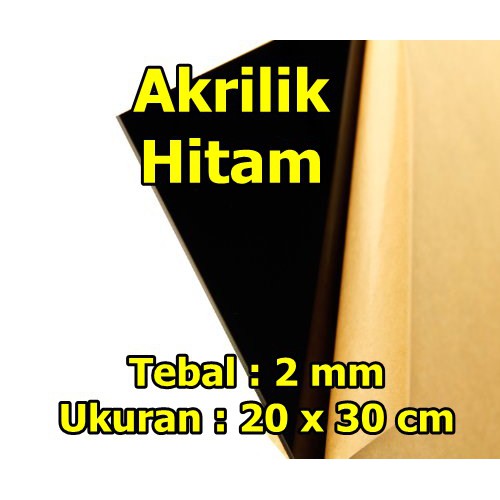 Acrylic Hitam 2mm 20x30 cm Akrilik