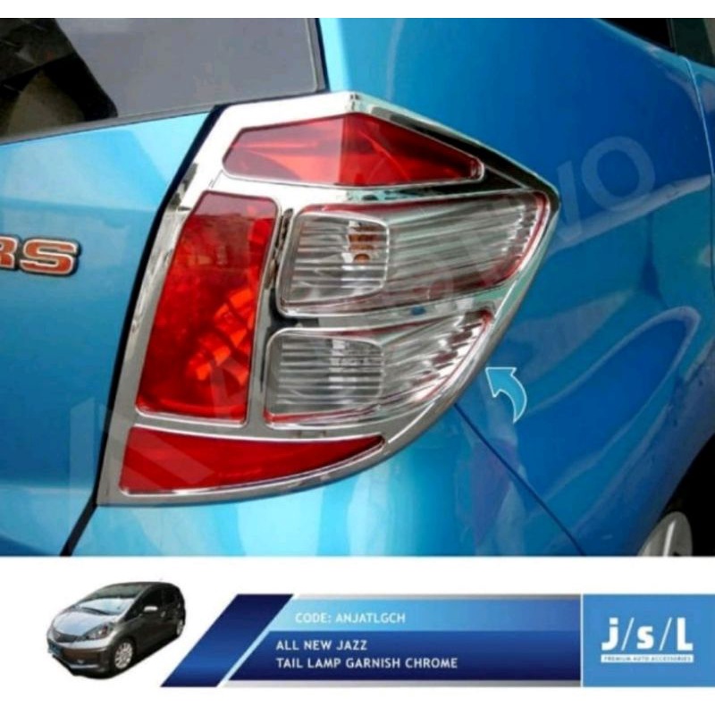 Garnis Lampu Belakang All New Jazz 2008-2013 Crome Tipe Rs