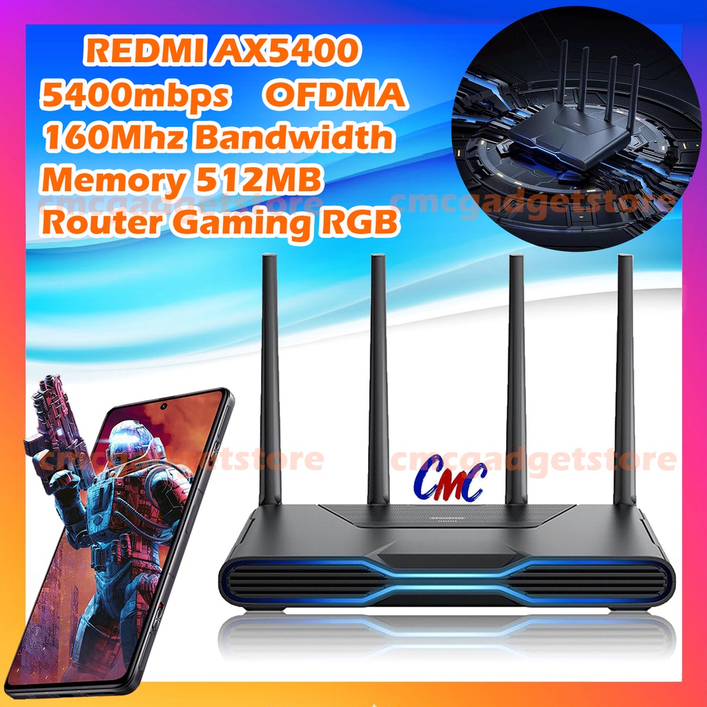 Xiaomi Redmi AX5400 Wifi6 Router Gaming Dual Band Mesh AX Wifi 6 3000 6000 9000