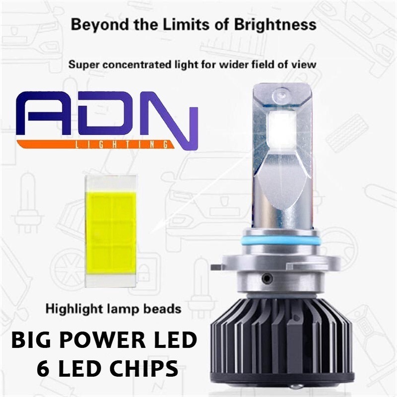 Lampu Led Mobil Utama Foglamp L8 H1 H3 H7 H11 HB3 HB4 BigPower Led 48W By ADN