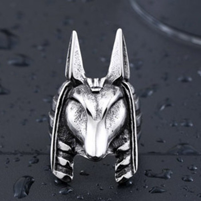 SeuSuk Men's Retro Gothic Ring Ancient Egyptian Myth Ann's Ring Fashion Jewelry