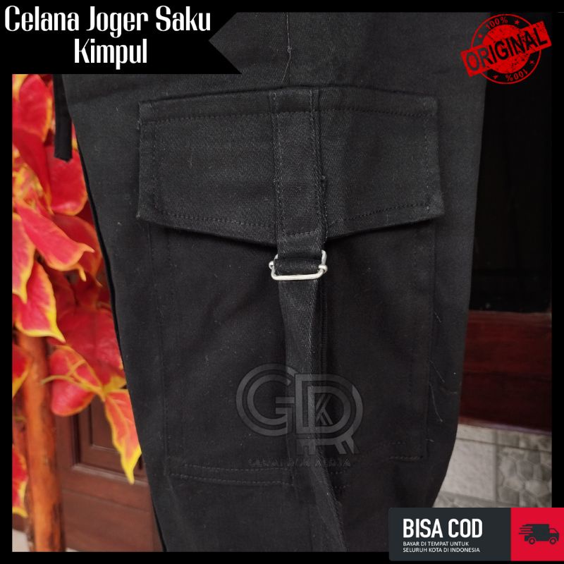 Celana Joger Wanita Celana Cargo Pants Full Karet Celana Pinggang Karet Celana Joger Twill Combed