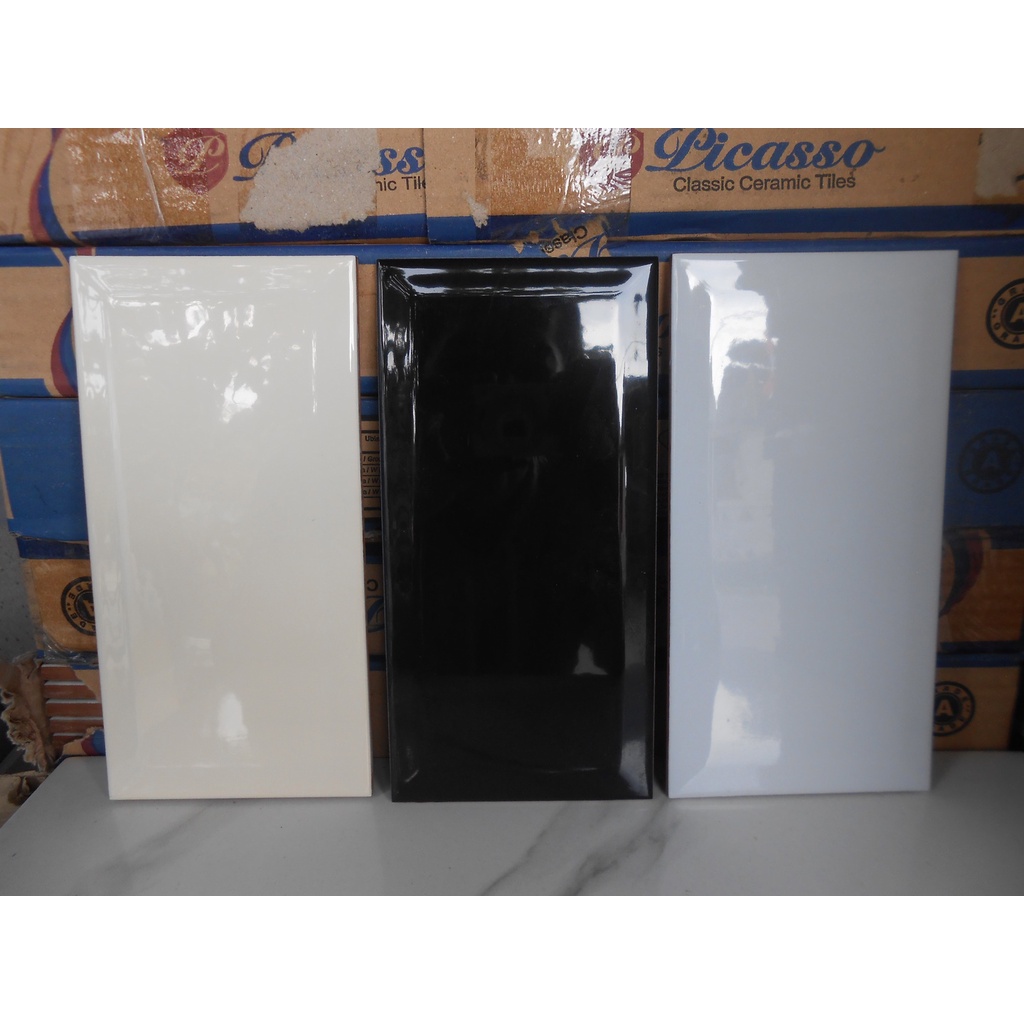 keramik 10x25 - polos glossy - lis westafel/dapur