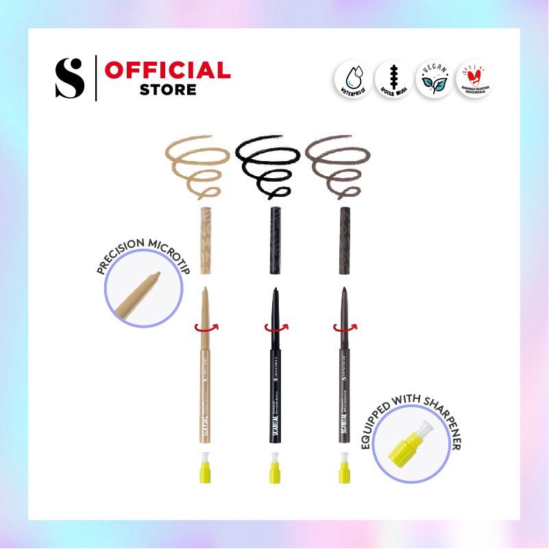 BPOM Somethinc Scandal Waterproof Retractable Eyeliner Pensil Eyeliner Pen Kajal