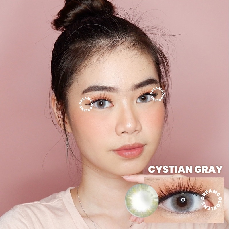 Softlens Kitty Kawaii Cystian Gray / Grey / Abu Normal Minus Beda Minus