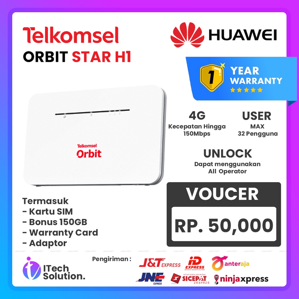 Orbit Star H1 Telkomsel Orbit / Huawei B311B / Modem Router Telkomsel Orbit Star H1 4G High Speed