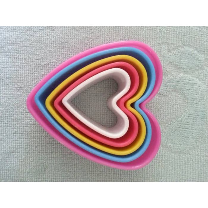 

Cutter Heart plastik diameter 9cm - 8cm - 7cm - 6cm - 5cm