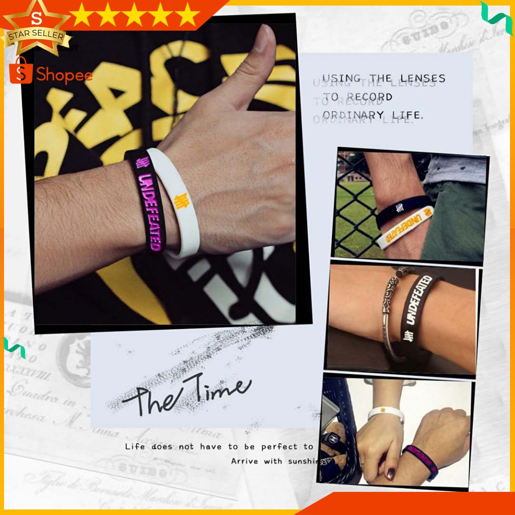 ORI GELANG TANGAN PRIA - GELANG KARET UNDEFEATED SPORT ORIGINAL