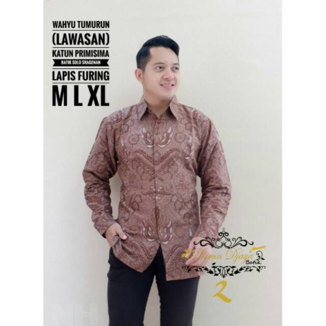 WAHYU TUMURUN LAWAN.Kemeja Batik Pria Modern
