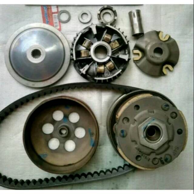 puli poly roler tening bel sleding kampas ganda mangkok ganda CVT original yamaha mio j lengkap 1set