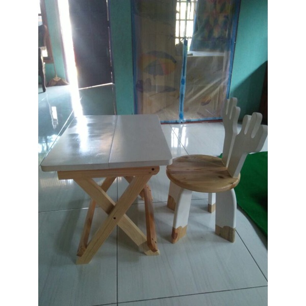 Set Meja Belajar Rusa,meja kursi anak Tk