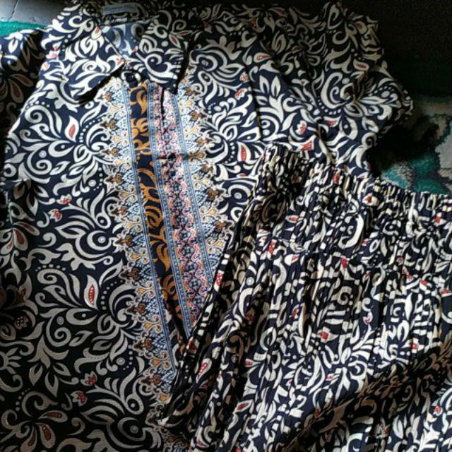 Part 1 Batik Couple Rok Plisket |  Rok Plisket Couple Batik | Couple Batik Kemeja Panjang