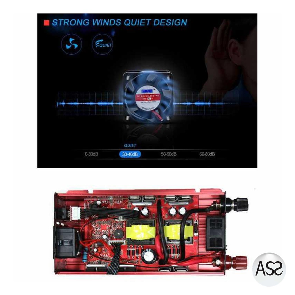 ASS Shop - Carmaer Car Power Inverter DC 12V / 24V to AC 220V - SDB