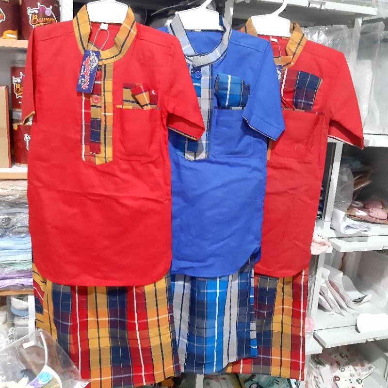 Setelan 3in1 Baju Koko, Sarung instan &amp; Peci