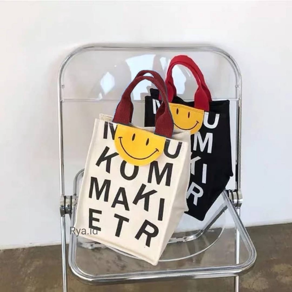 Smile Tote Bag Hand Bag Stylish Casual Gaya Terbaru 2021 Tas Totebag Wanita Populer