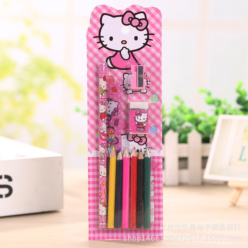 Set Alat Tulis Anak Pensil Warna Anak Karakter Lucu Murah Produk Import h103 Al B9