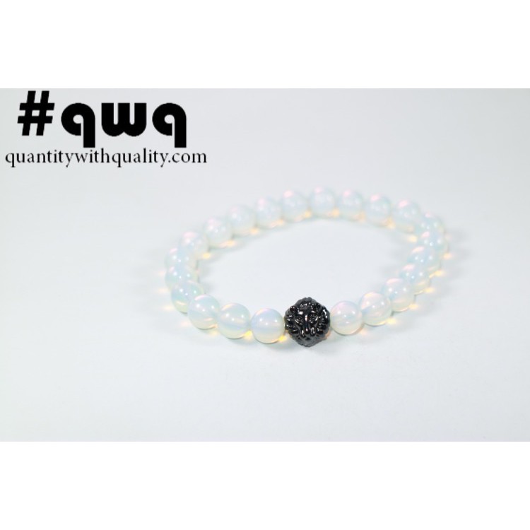 gelang bracelet custom stone lion tiger opalite moonstone black