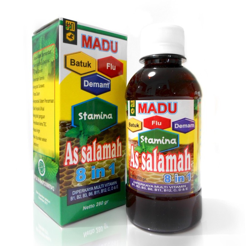 

Madu As Salamah 8 In 1 | Mengobati batuk berdahak, flu, pilek, demam