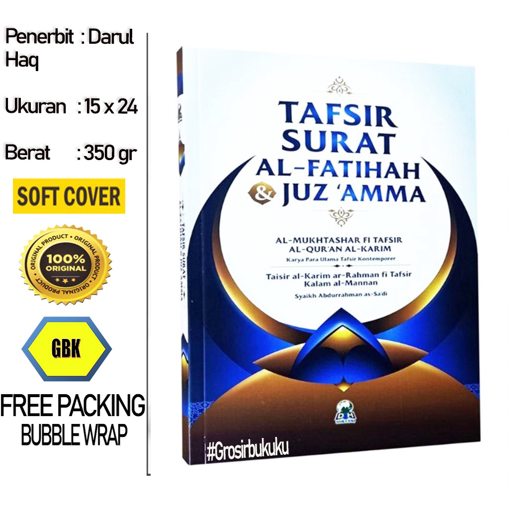 Buku Tafsir Surat Al-Fatihah &amp; Juz Amma - Darul Haq