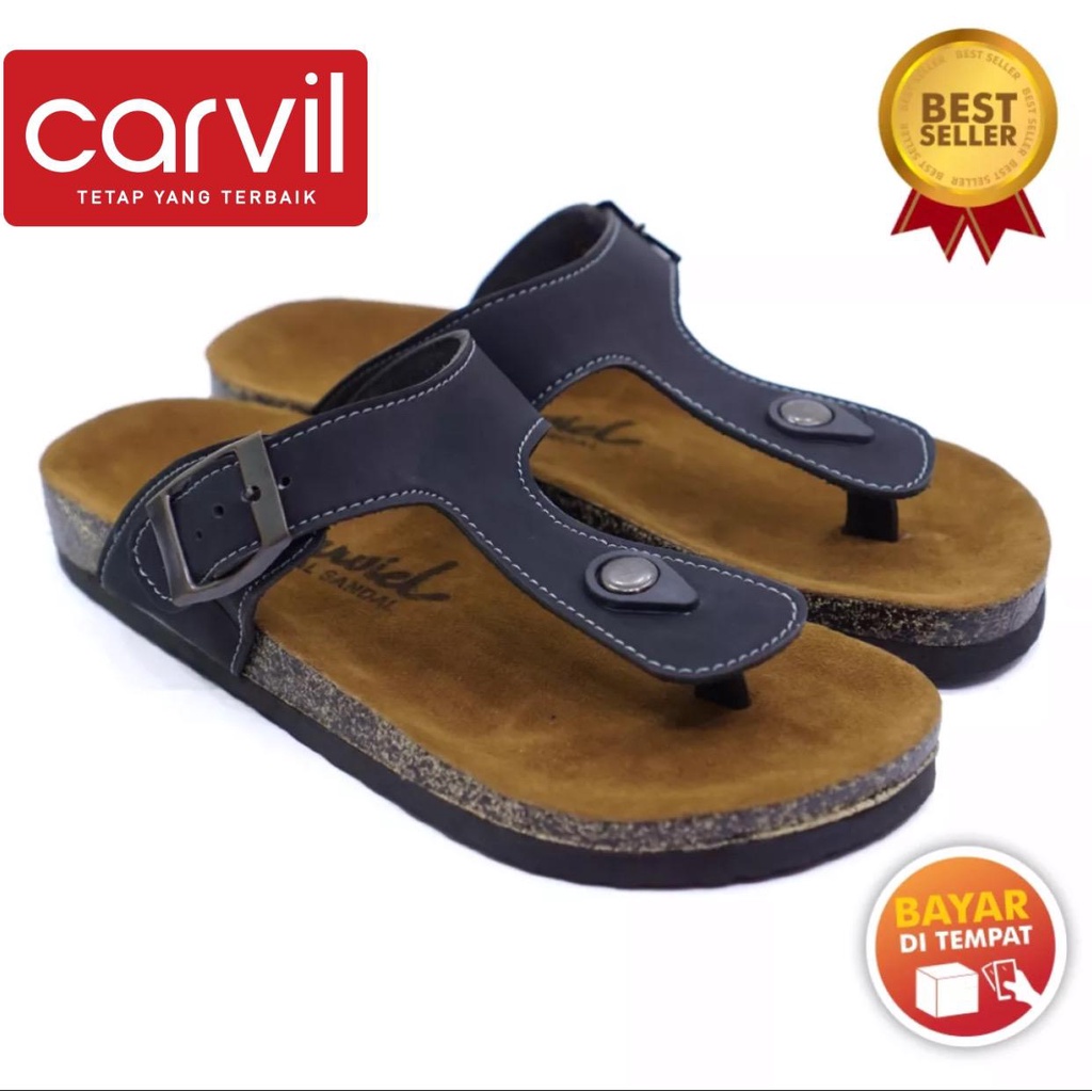 CARVIEL SANDAL JEPIT GASPER / SANDAL KULIT SOL PUYUH TERBARU 2021