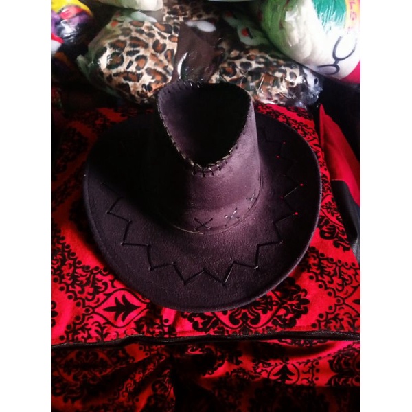 topi koboi koboy laken pria wanita dewasa besar tali