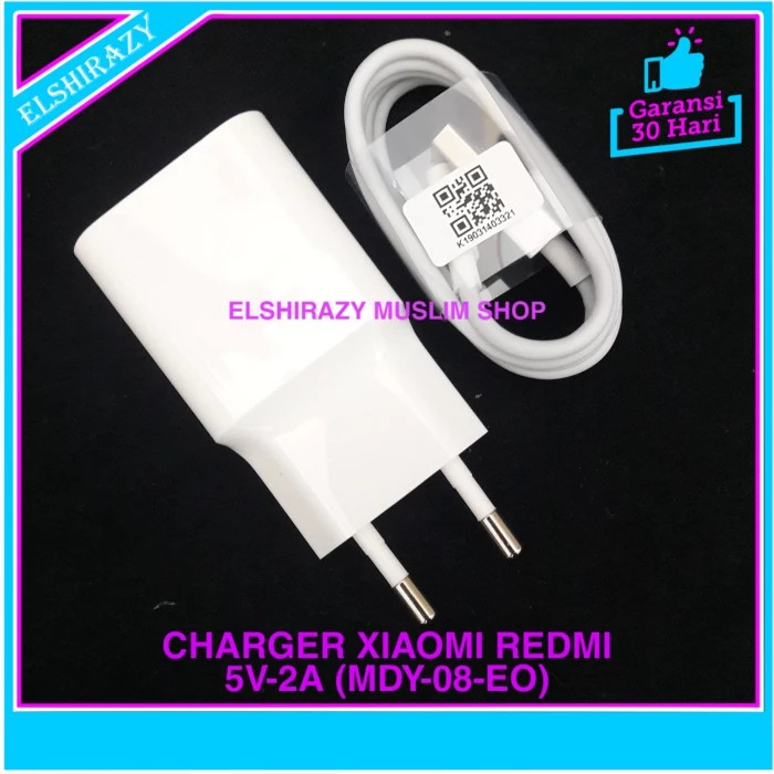 Charger Xiaomi Redmi ORIGINAL 100% Micro USB 2 Ampere Putih