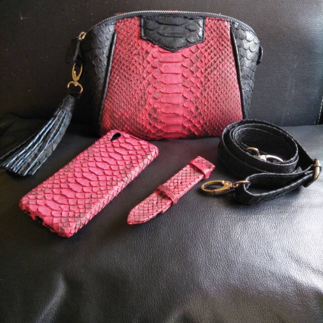 Paketantas kulit ular asli