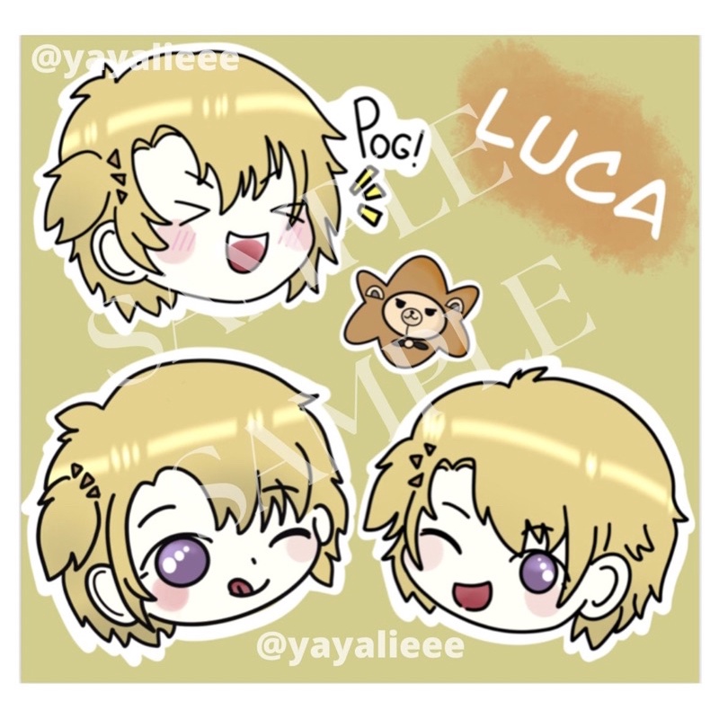

Luca Kaneshiro Luxiem Nijisanji Sticker Kisscut A5 A6