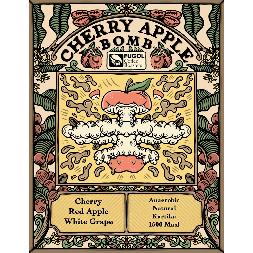 

Kopi Arabika CHERRY APPLE BOMB! Natural Anaerobic Specialty Coffee (200 gr)