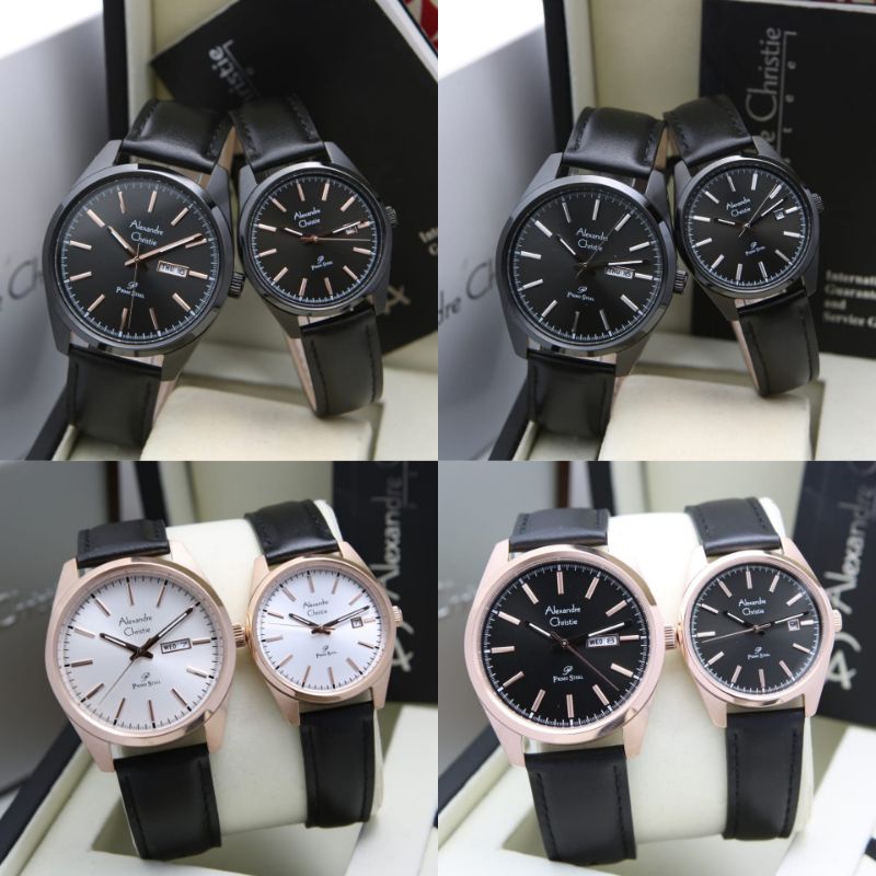 ALEXANDRE CHRISTIE COUPLE AC1025 / AC 1025 LEATHER ORIGINAL GARANSI RESMI 1 TAHUN
