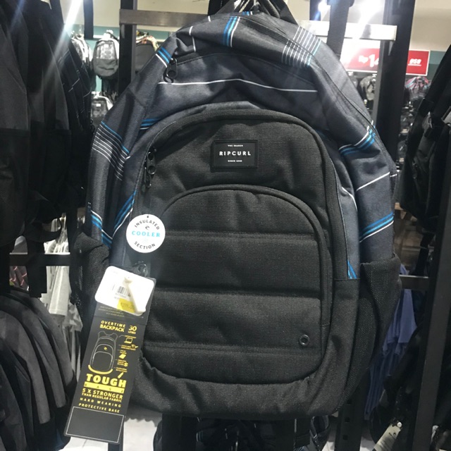 Tas punggung kanvas ripcurl slot laptop inside original