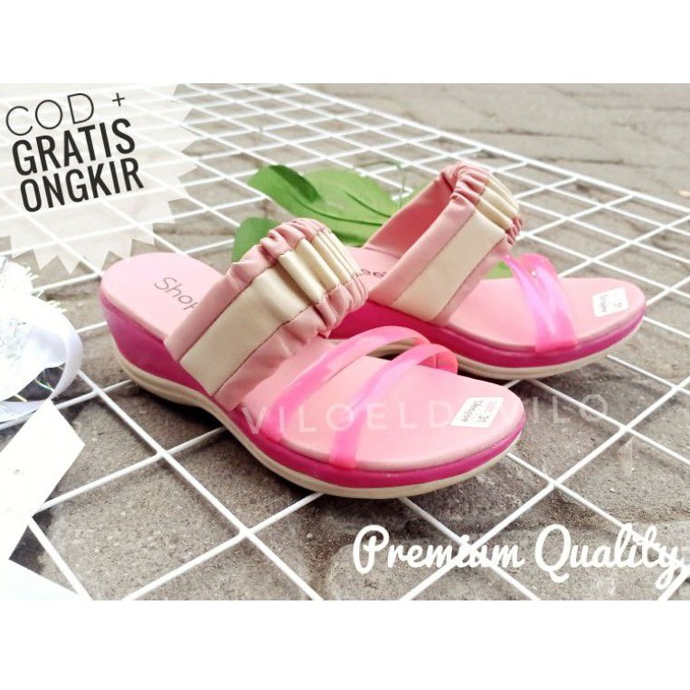 Sandal Anak Perempuan Wedges Size 26 - 35 (WEDGES SELOP ANAK)