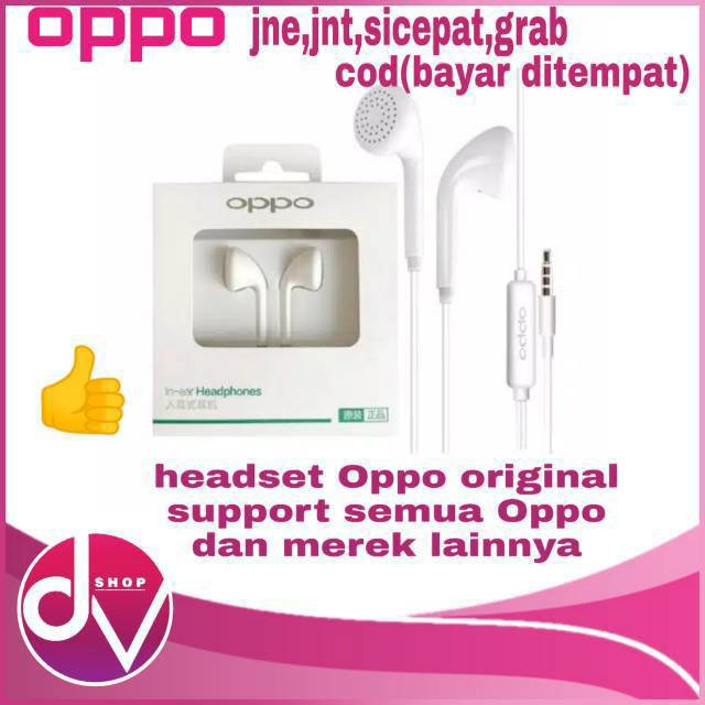 Headset Oppo Original 100% - Headset Oppo F9 F7 F5 F3 F3plus F1plus F1s A71 A83 A37 A7 A3s