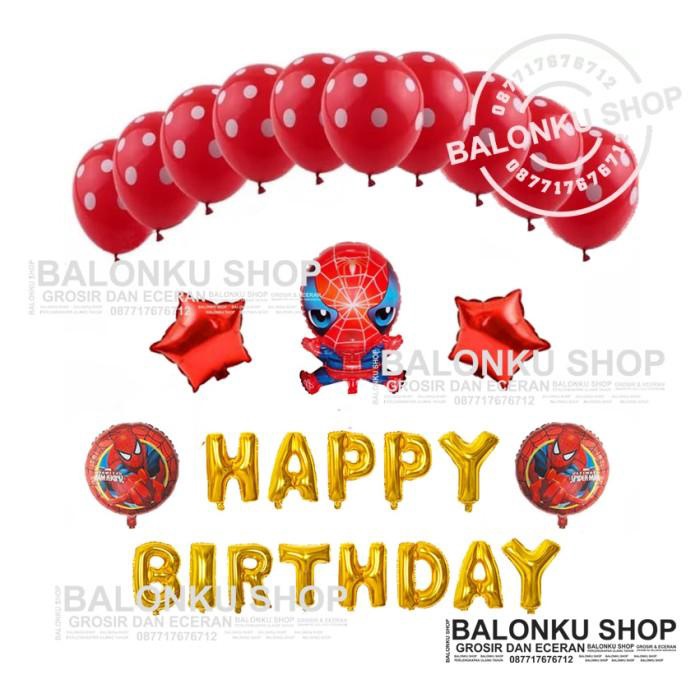 Balloon Paket Ulang Tahun Tema Spiderman / Paket Ulang Tahun Spiderman