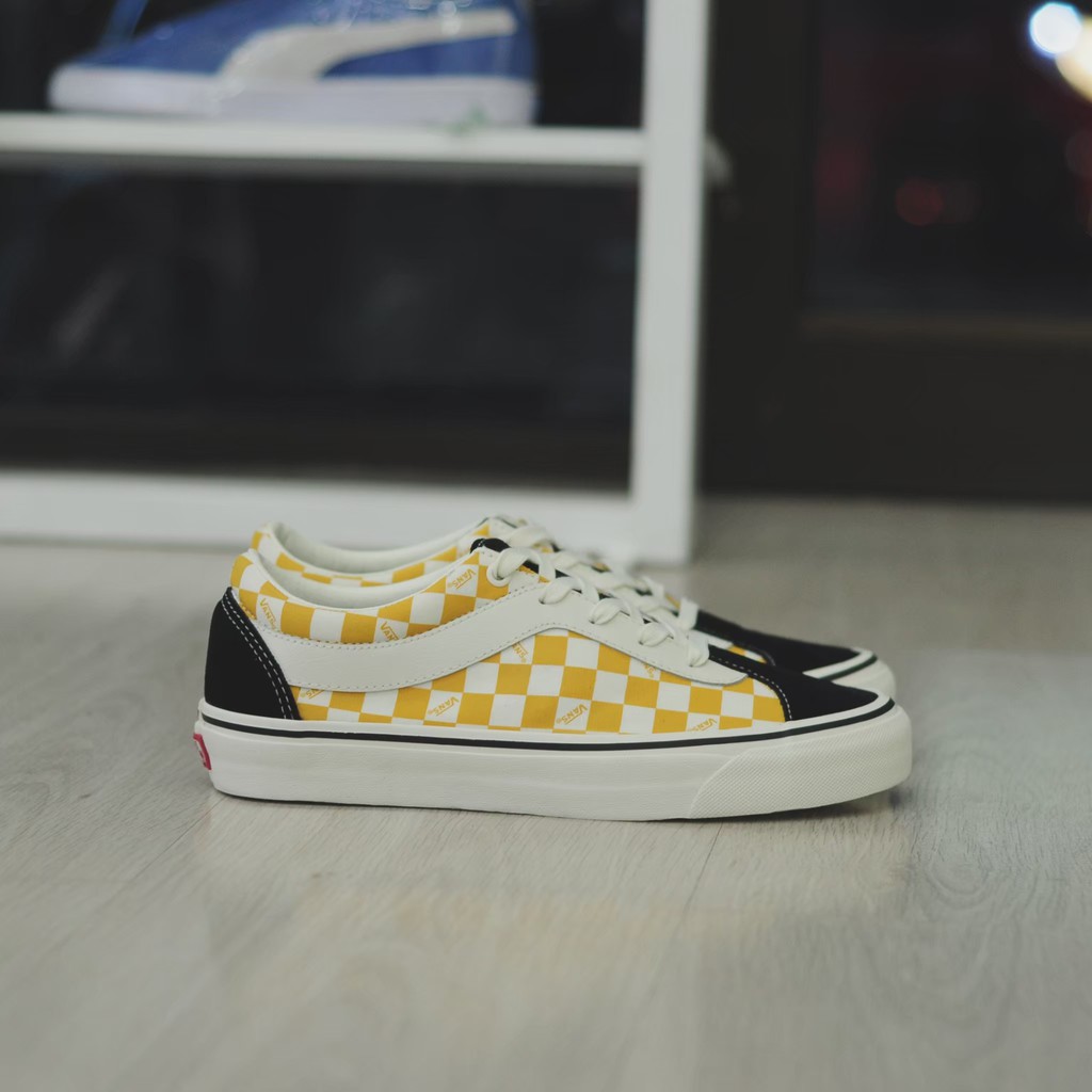 yellow vans checkerboard