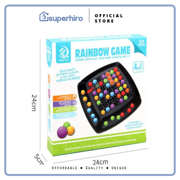 Betterway Rainbow Game Ball Chess Elimination Game Hadiah Kado Mainan