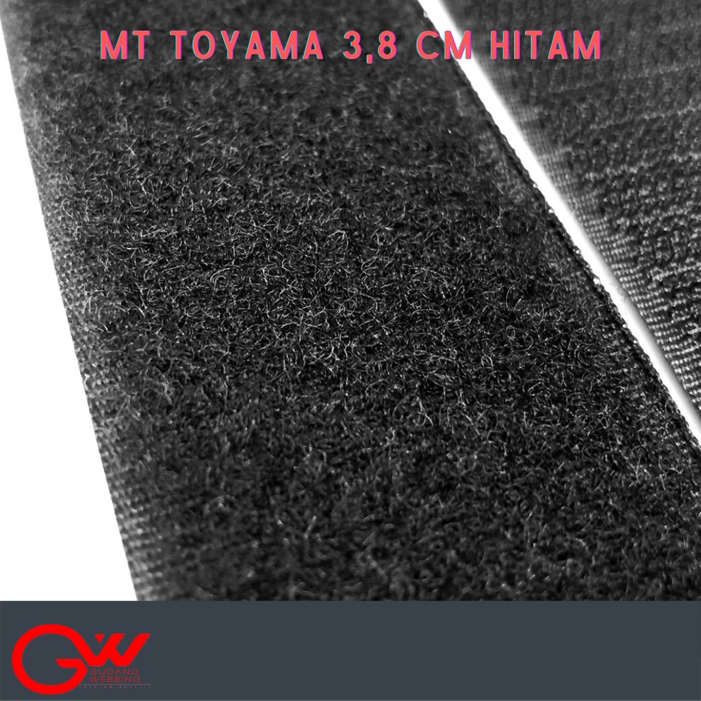 MAGIC TAPE / VELCRO / PREPET / MT TOYAMA 3,8 CM HITAM