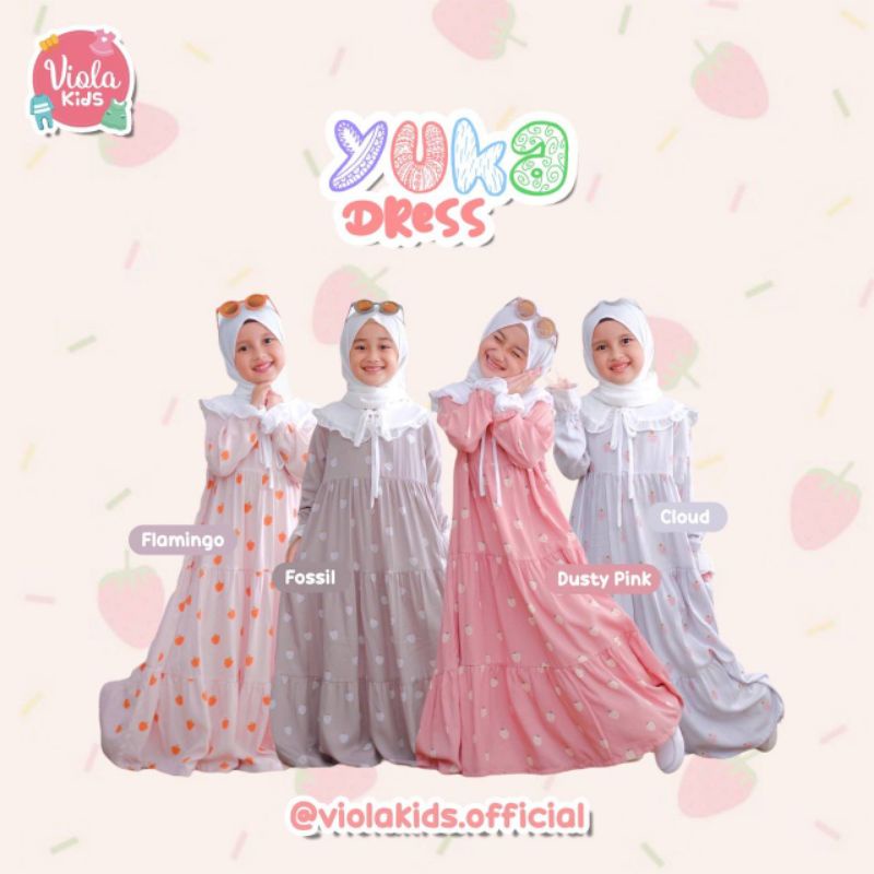 VIOLA KIDS YUKA DRESS ANAK PEREMPUAN | gamis anak perempuan terbaru