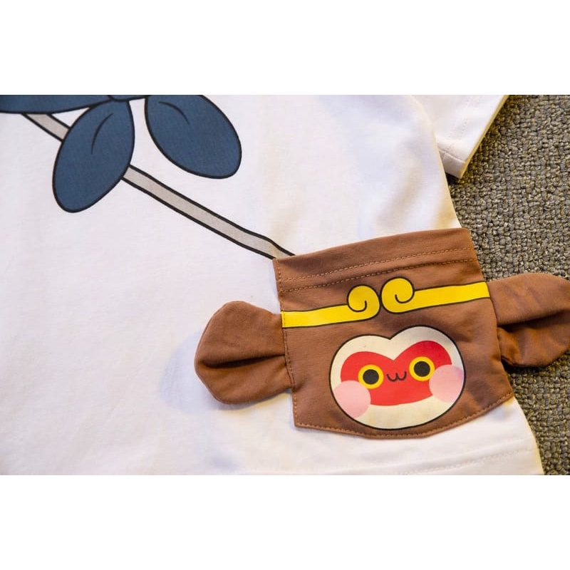 Promo !! Setelan anak trendy / setelan monkey milky yuyu import ukuran 2-4tahun / Setelan baju anak cowok