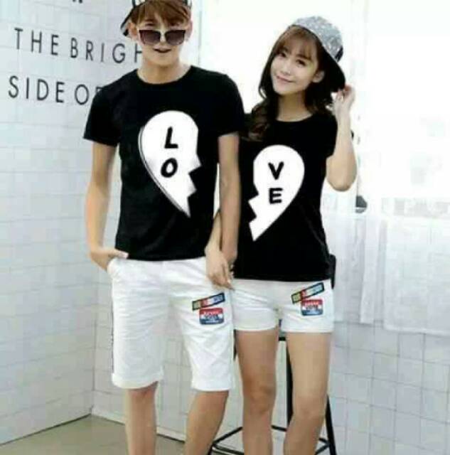 Tshirt Couple LO / VE tangan pendek