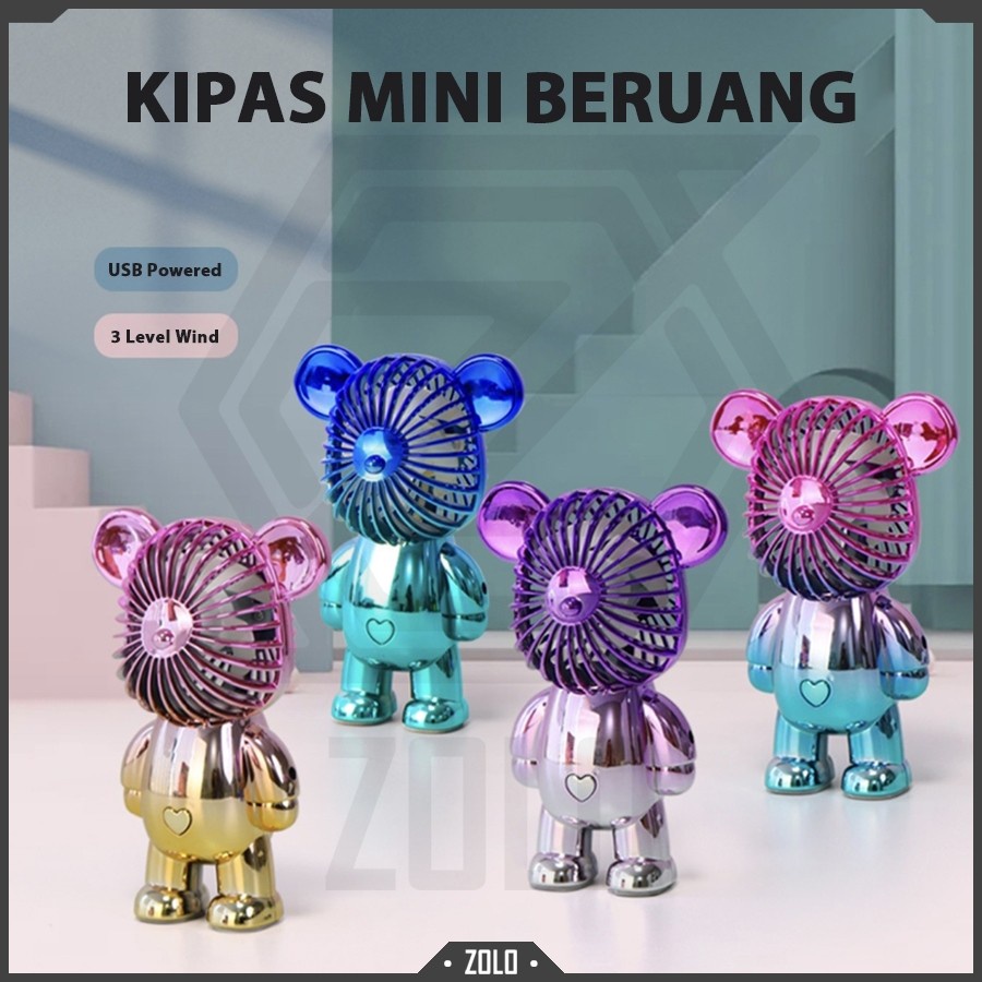 BELLA - KIPAS ANGIN GENGGAM | ELECTRIC HAND FAN PORTABLE RUSA AWET , LUCU