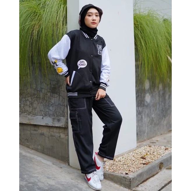 Jaket Baseball Base Ball R Wanita