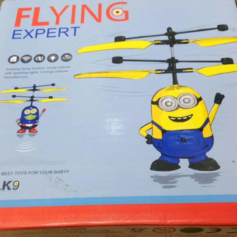 mainan anak minion terbang dengan sensor flyng minions